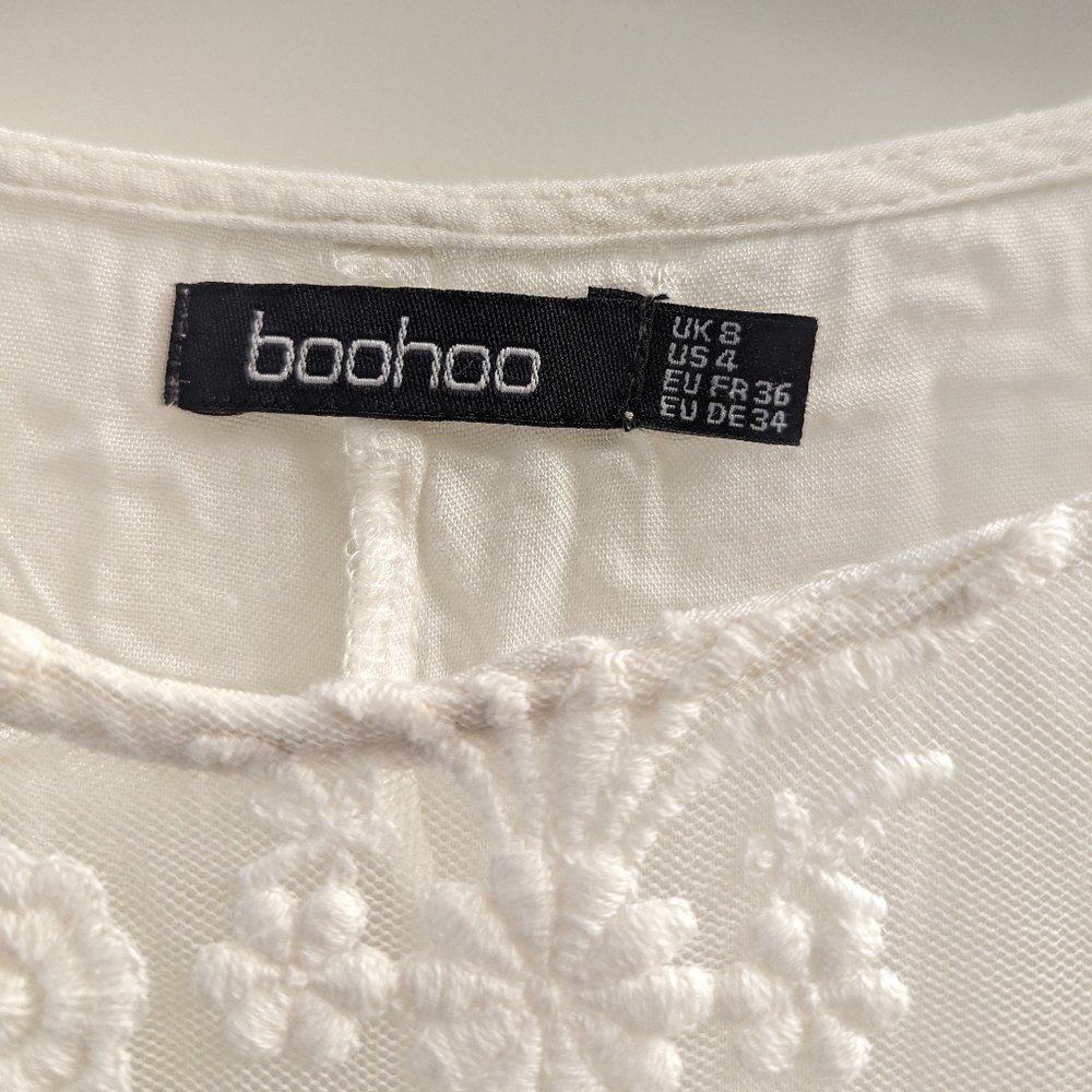 Boohoo Bohemian Flare Sleeve Baby Doll Dress - Picture 4 of 7
